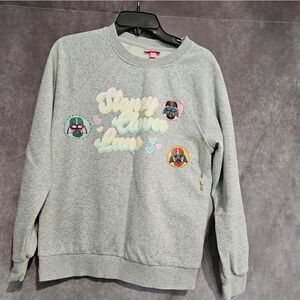 Women's CUSTOM Painted Swearshirt Small - Darth Vader Heads